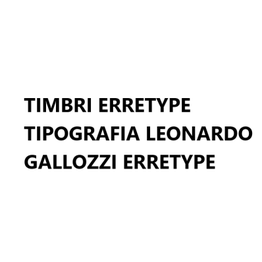Timbri Erretype Tipografia Leonardo Gallozzi Erretype logo