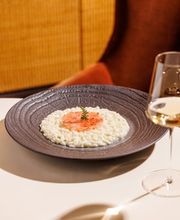 Chef’s Signature: Brown butter risotto with lemon and red prawns tartare