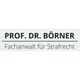 Rechtsanwalt Prof. Dr. René Börner Fachanwalt für Strafrecht (FAStR)
