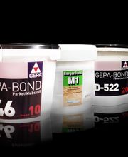 Parkett-Klebstoffe und Produkte für die Untergrundvorbereitung.