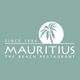 Mauritius Logo: Das Markenzeichen von Mauritius – The Beach Restaurant. Modernes Branding mit sommerlichen Elementen, das für entspannte Atmosphäre, leckeres Essen & Urlaubsfeeling steht.