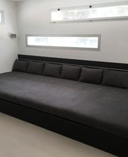 matelas sur mesure pour banquette intérieure. Tissu anti tâhe