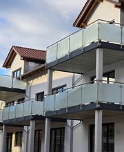 Balkongeländer Edelstahl+Glas