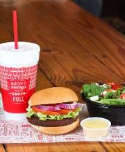 The Veggie Burger and Side Salad