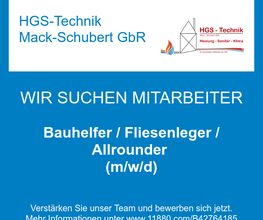 Bauhelfer / Fliesenleger / Allrounder (m/w/d)