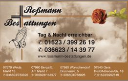 Roßmann Bestattungen Berga