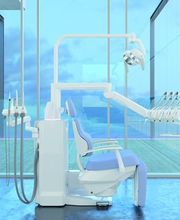 STERNWEBER S 380 TRC - Das etwas andere Model für den Zahnarzt. Mit dem um 90 grad drehbaren Behandlungsstuhl kann eine andere Form von Kommunikation stattfinden.