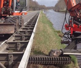 Bermverlagen onder geleiderail
