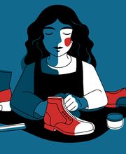 Illustration Cordonnerie Saint-Hélier. Réalisation @may.illustration