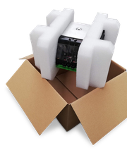 Geräteverpackungen, Versandverpackungen, konstruktive Verpackungen aus recyclebarem PE-Schaumstoff | Direkt vom Hersteller