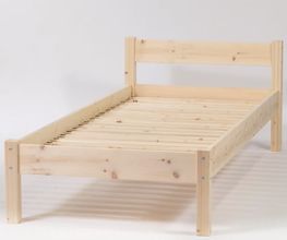günstigstes Massivholz Zirben Bett mit stabiler Eckverbindung