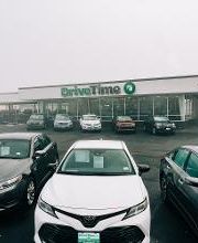 Wide shot of car lot