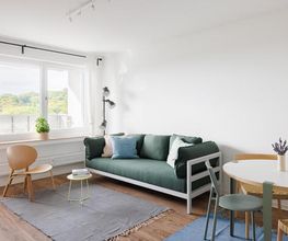Living room with a balcony