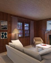 Living Space inside a Two Bedroom Cottage at Bluebird Dennisport