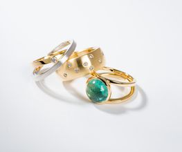Ringe mit Brillanten und Turmalin