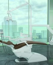 STERNWEBER S 220 TR - Diese Behandlungseinheit wird meist für Prophylaxe Plätze verwendet. Mit der am Boden fixierten Speischale Einheit ist eine gute Stabilität gewährleistet.