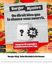 Burger Mystère jusqu'au 29 septembre 2024