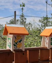 Mehrere Vogelnistkästen am Holzzaun, Schwabenglanz, 88605 Meßkirch