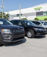SUV's Parked in a Row