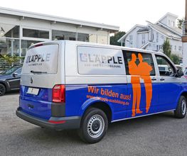 Fahrzeugbeschriftung - Transporter Vollfolierung und Beschriftung. Produziert von Breitenbach Werbetechnik aus Heilbronn.