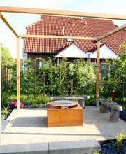 Garten im Ferienhaus Deichkörnchen Neßmersiel www.nord-sterne.de