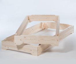 Stapelbetten aus Massivholz mit gezinkter Holzverbindung metallfrei