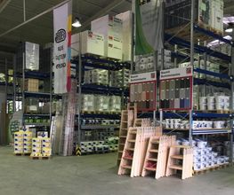 Standortbild Innenraum Lager MEGA eG Recklinghausen, Großhandel für Maler, Bodenleger und Stuckateure