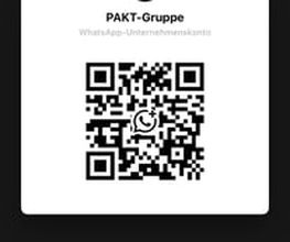 WhatsApp QR Code der PAKT Gruppe zur schnellen und direkten Kontaktaufnahme.