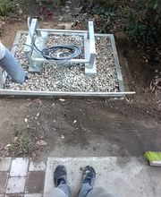 Herstellung Fundament für Wärmepumpe