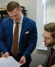 Nick and Calum Welch Reviewing a dui case file