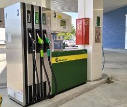 Zapfsäule mit Diesel und Bleifrei 95/98