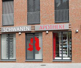 Aussenansicht der Schwanen Apotheke
