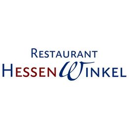 Auf einem weißen Viereck stehen die Worte Restaurant Hessenwinkel, wobei das Essen in Hessenwinkel farblich hervorgehoben ist.