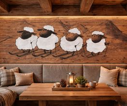 Wandgestaltung mit bedruckter Holzplatte