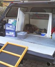 Hund fährt nicht gerne Auto.