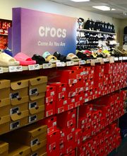 Shot of Popular Brand Section (I.e. Croc Shoe Wall)