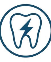 Zahnsymbol mit Blitz im Kreis