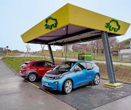 Schnell-Ladestation in Cossonay; Station recharge rapide à Cossonay
