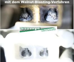 Reinigung Einlasskanäle mit Walnut-Blasting