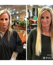 before and after Extentions  by Peggy
