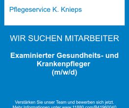 Examinierter Gesundheits- und Krankenpfleger (m/w/d)
