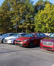 Sedan's Parked in a Row