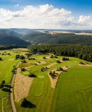 Schöner Panoramablick vom Golfplatz Erftal Miltenberg