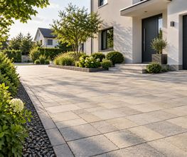Pflasterarbeiten und Einfahrten – KI-generiertes Beispielmotiv
