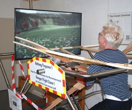 Der wohl erste Lilienthal-Flugsimulator der Welt.