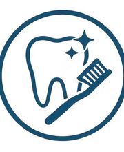 Zahnreinigungssymbol im minimalistischen Design