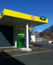 Borne de recharge d'AGROLA St-Maurice; Ladestation in Saint-Maurice; 2 x CCS-Combo, max. 150kW
1 x CHAdeMO, max. 50kW