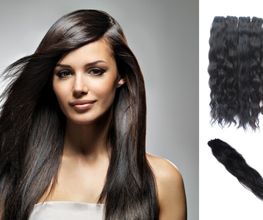 Echthaar-Extensions-leicht-gewellt-55cm-Tresse