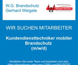 Kundendiensttechniker mobiler Brandschutz (m/w/d)