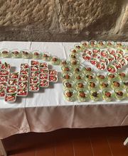 Hochzeitscatering - Wassermelone-Feta-Salat & Beanballs auf hausgemachtem Kartoffelsalat
